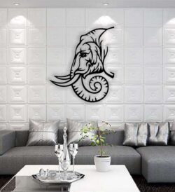 Elephant head wall decor