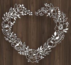 Floral heart frame