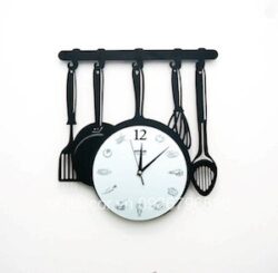 Kitchen utensils clock
