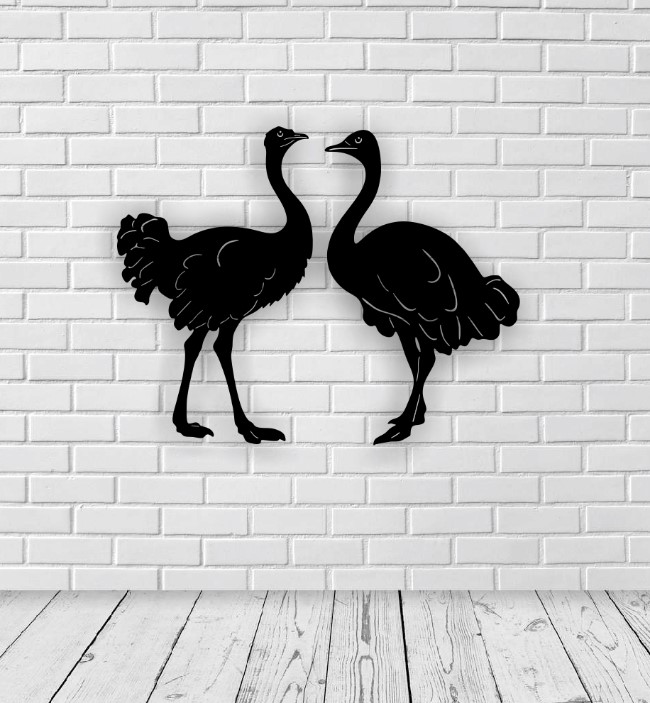 Ostrich wall decor