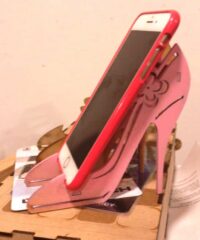 Shoe phone stand