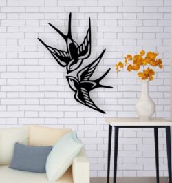 Swallows wall decor