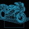 3D illusion led lamp Motorcycle
