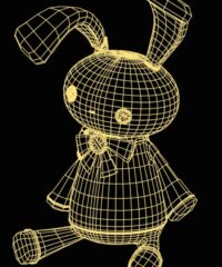 3D illusion led lamp Rabbit