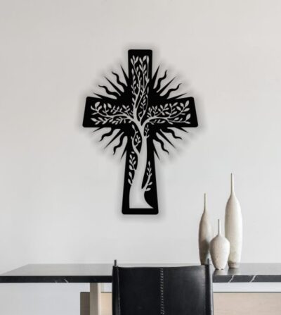 Cross with tree