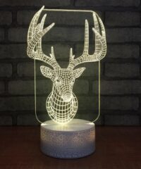 Deer Head Christmas Decor 3D Illusion
