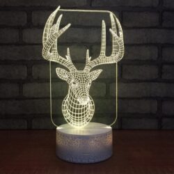 Deer Head Christmas Decor 3D Illusion