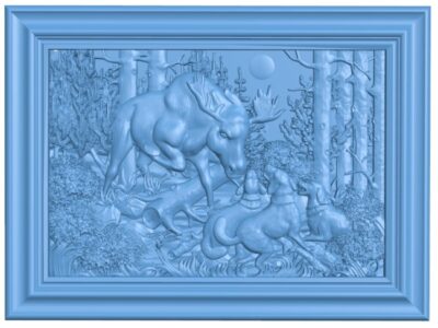 Deer hunting dog painting (2)