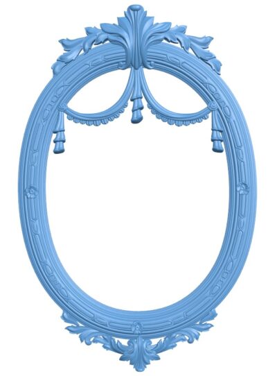 Oval picture frame or mirror