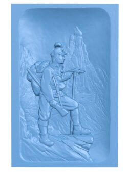 Soldier picture on mountain