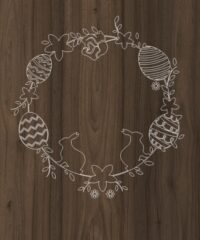 Wreath with rabbits