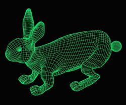 3D illusion led lamp rabbit