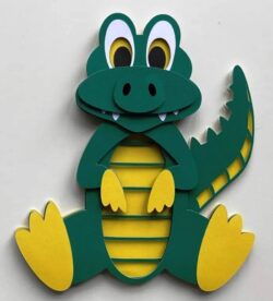 3D layered alligator