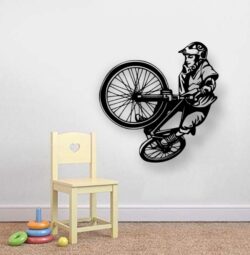 Boy on bicycle