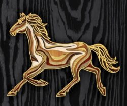 Multilayer galloping horse