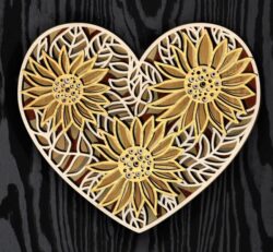 Multilayer sunflower heart