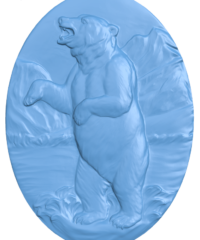 Oval picture of a bear
