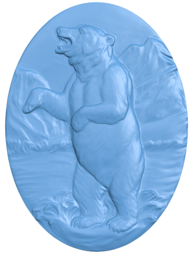 Oval picture of a bear