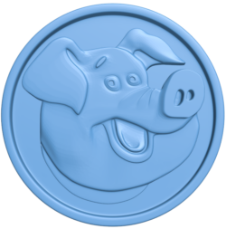 Pig face coin