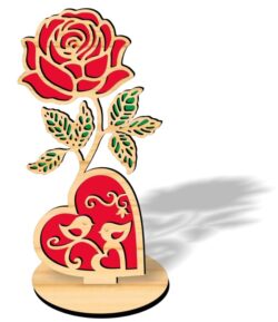 Rose with stand – 3D Model – Vector files