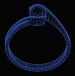 3D illusion led lamp diamond ring