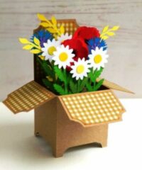 Box with flowers