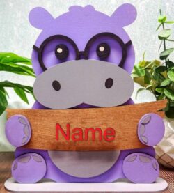 Hippo stand with name