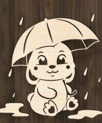 Bunny in the rain