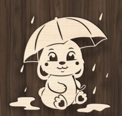 Bunny in the rain