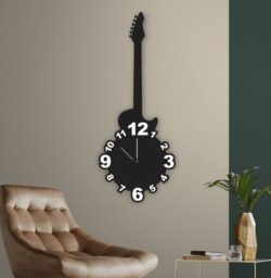 Guitar Shaped Clock Face