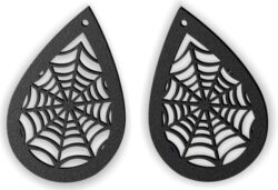 Halloween spider web earring