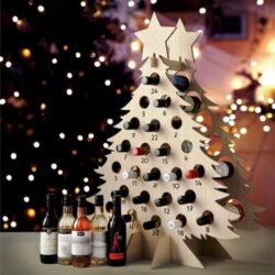 Christmas wine rack