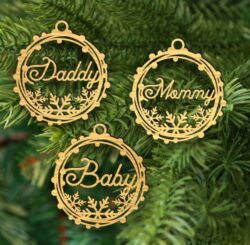 Family Christmas ornament