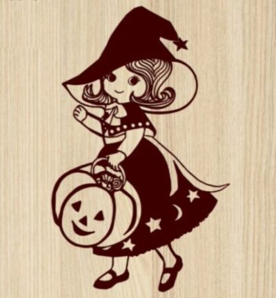 Little girl with halloween