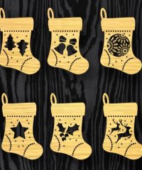 Christmas sock gift tags