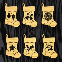 Christmas sock gift tags