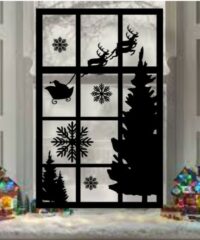 Christmas window scene