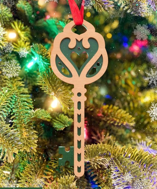 Key Christmas Tree Ornament