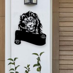 Lion address plate