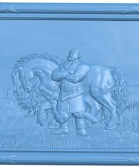 Picture of the hero Ilya Muromets and the horse (2)