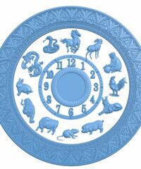 Chinese zodiac wall clock