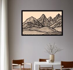 The mountain on the wall