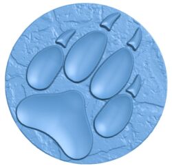 Wolf footprint