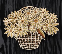 Basket daisies layered