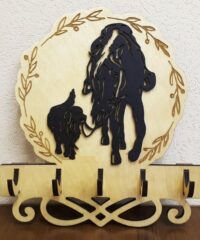 Key Holder with Horse and Dog