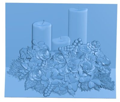 Candle and flower painting