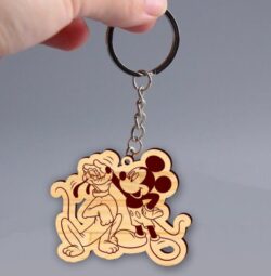 Mickey with pluto keychain
